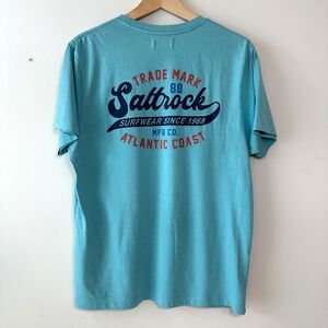 Saltrock Surfwear T-Shirt Atlantic Coast Blue Size Medium M